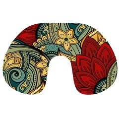 Pattern Shape Colorful Flower Leaves Travel Neck Pillow