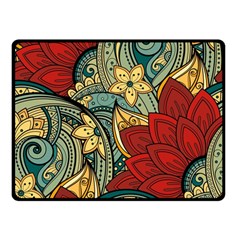 Pattern Shape Colorful Flower Leaves Two Sides Fleece Blanket (small)