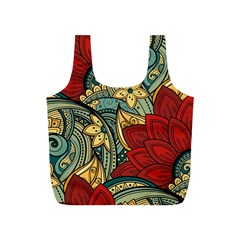 Pattern Shape Colorful Flower Leaves Full Print Recycle Bag (s)