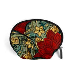 Pattern Shape Colorful Flower Leaves Accessory Pouch (small) by Posterlux