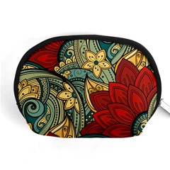 Pattern Shape Colorful Flower Leaves Accessory Pouch (medium)