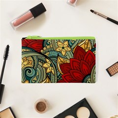 Pattern Shape Colorful Flower Leaves Cosmetic Bag (xs)