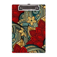 Pattern Shape Colorful Flower Leaves A5 Acrylic Clipboard