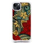 Pattern Shape Colorful Flower Leaves iPhone 14 Plus TPU UV Print Case Front