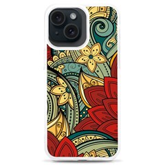 Pattern Shape Colorful Flower Leaves Iphone 15 Plus Tpu Uv Print Case