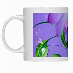 Purple Flower Nature White Mug