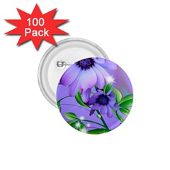 Purple Flower Nature 1 75  Buttons (100 Pack) 