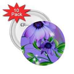 Purple Flower Nature 2 25  Buttons (10 Pack)  by Posterlux