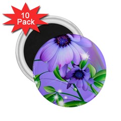 Purple Flower Nature 2 25  Magnets (10 Pack) 