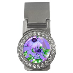 Purple Flower Nature Money Clips (cz) 