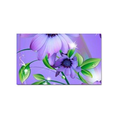 Purple Flower Nature Sticker (rectangular)