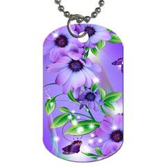 Purple Flower Nature Dog Tag (one Side)