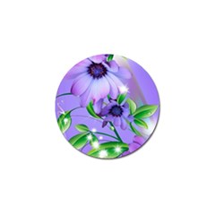 Purple Flower Nature Golf Ball Marker (10 Pack)