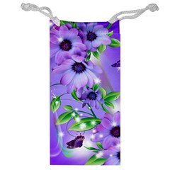 Purple Flower Nature Jewelry Bag