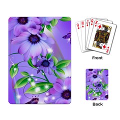 Purple Flower Nature Playing Cards Single Design (rectangle)