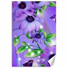 Purple Flower Nature Canvas 24  X 36 