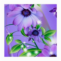 Purple Flower Nature Medium Glasses Cloth (2 Sides)