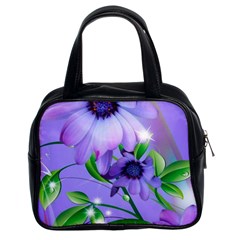 Purple Flower Nature Classic Handbag (two Sides)