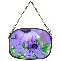 Purple Flower Nature Chain Purse (one Side) by Posterlux