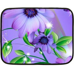 Purple Flower Nature Fleece Blanket (mini)