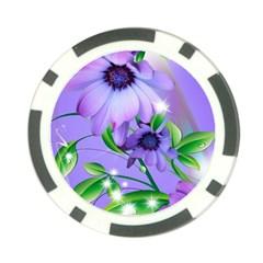 Purple Flower Nature Poker Chip Card Guard (10 Pack)