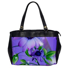 Purple Flower Nature Oversize Office Handbag