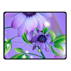 Purple Flower Nature Fleece Blanket (small) by Posterlux