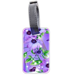 Purple Flower Nature Luggage Tag (two Sides)