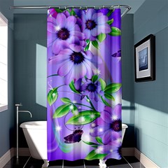 Purple Flower Nature Shower Curtain 36  X 72  (stall) 