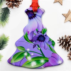 Purple Flower Nature Ornament (christmas Tree)  by Posterlux