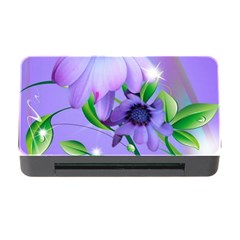 Purple Flower Nature Memory Card Reader With Cf