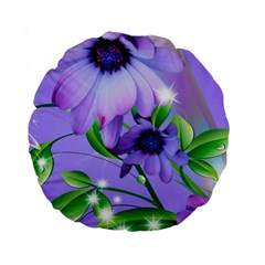 Purple Flower Nature Standard 15  Premium Round Cushions