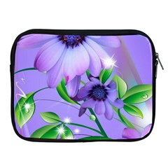 Purple Flower Nature Apple Ipad 2/3/4 Zipper Cases