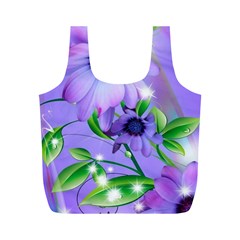 Purple Flower Nature Full Print Recycle Bag (m) by Posterlux