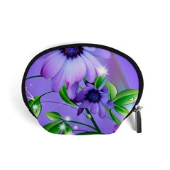 Purple Flower Nature Accessory Pouch (small)