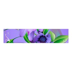 Purple Flower Nature Velvet Scrunchie