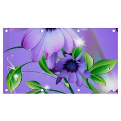 Purple Flower Nature Banner And Sign 7  X 4 