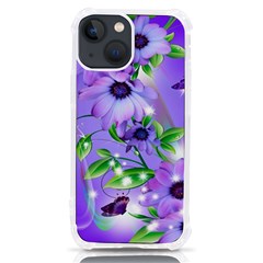 Purple Flower Nature Iphone 13 Mini Tpu Uv Print Case