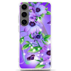 Purple Flower Nature Samsung Galaxy S24 Ultra 6 9 Inch Tpu Uv Case by Posterlux