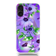 Purple Flower Nature Iphone 16 Tpu Uv Print Case by Posterlux