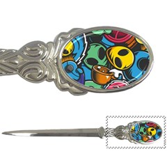 Funky Alien Pattern Abstract Colourful Drawing Letter Opener