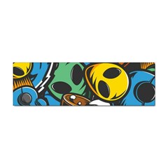 Funky Alien Pattern Abstract Colourful Drawing Sticker Bumper (10 Pack)