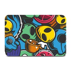 Funky Alien Pattern Abstract Colourful Drawing Plate Mats