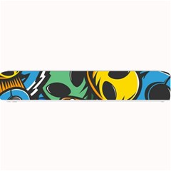 Funky Alien Pattern Abstract Colourful Drawing Small Bar Mat