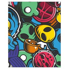 Funky Alien Pattern Abstract Colourful Drawing Drawstring Bag (small)