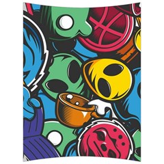 Funky Alien Pattern Abstract Colourful Drawing Back Support Cushion