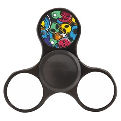 Funky Alien Pattern Abstract Colourful Drawing Finger Spinner