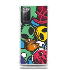 Funky Alien Pattern Abstract Colourful Drawing Samsung Galaxy Note 20 Tpu Uv Case