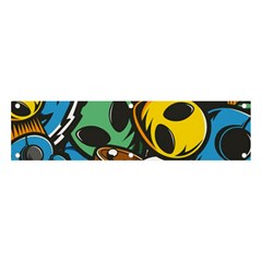 Funky Alien Pattern Abstract Colourful Drawing Banner And Sign 4  X 1 