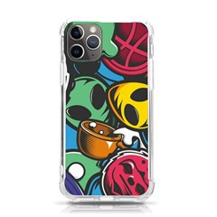 Funky Alien Pattern Abstract Colourful Drawing Iphone 11 Pro 5 8 Inch Tpu Uv Print Case by Posterlux